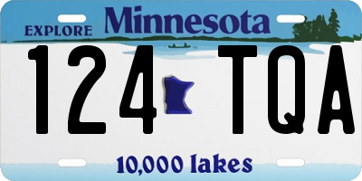 MN license plate 124TQA