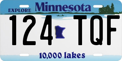 MN license plate 124TQF