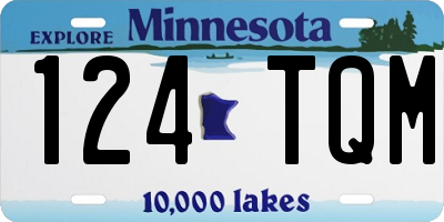 MN license plate 124TQM