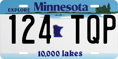 MN license plate 124TQP