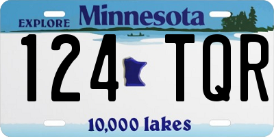 MN license plate 124TQR