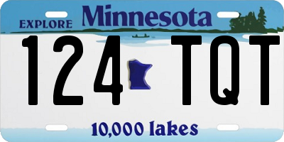 MN license plate 124TQT