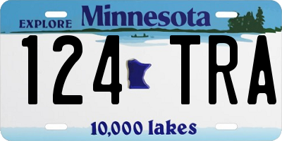 MN license plate 124TRA