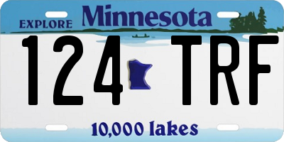 MN license plate 124TRF