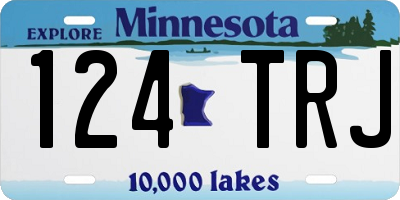 MN license plate 124TRJ