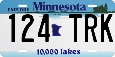 MN license plate 124TRK