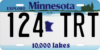 MN license plate 124TRT