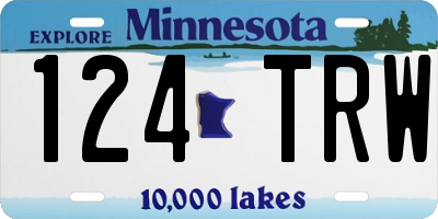 MN license plate 124TRW