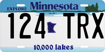 MN license plate 124TRX