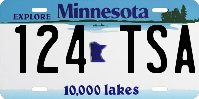 MN license plate 124TSA