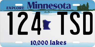 MN license plate 124TSD