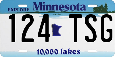 MN license plate 124TSG