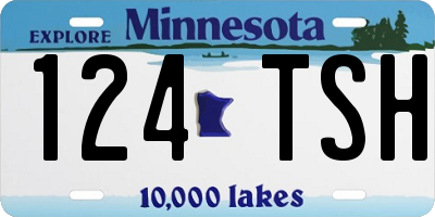 MN license plate 124TSH