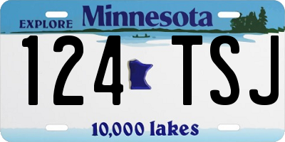MN license plate 124TSJ