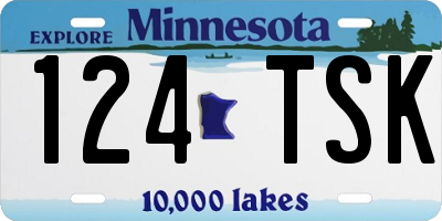 MN license plate 124TSK