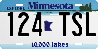 MN license plate 124TSL