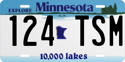 MN license plate 124TSM