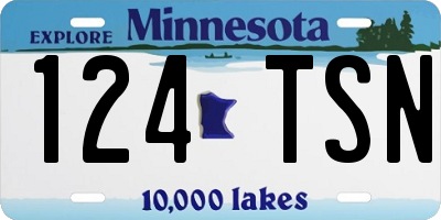 MN license plate 124TSN