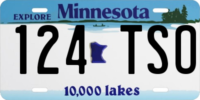 MN license plate 124TSO