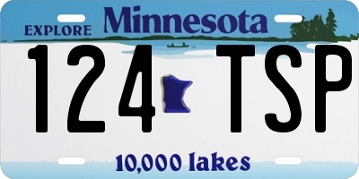 MN license plate 124TSP