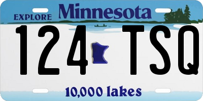 MN license plate 124TSQ