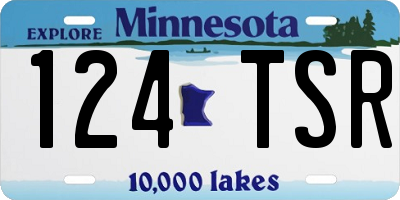 MN license plate 124TSR