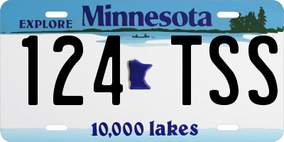 MN license plate 124TSS