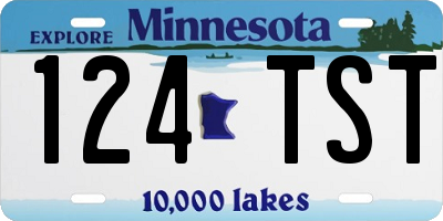 MN license plate 124TST