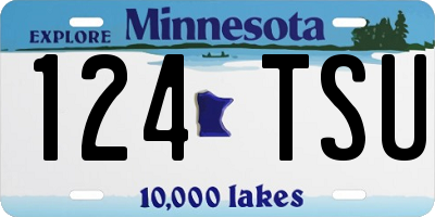 MN license plate 124TSU