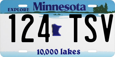 MN license plate 124TSV
