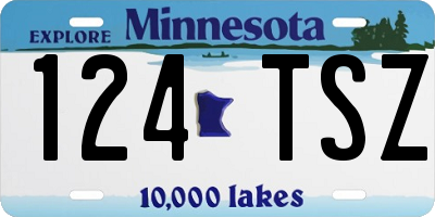MN license plate 124TSZ