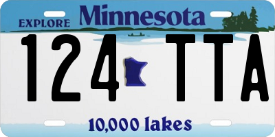 MN license plate 124TTA