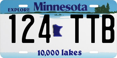 MN license plate 124TTB