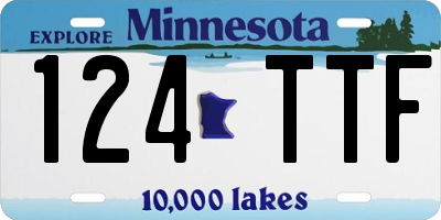MN license plate 124TTF