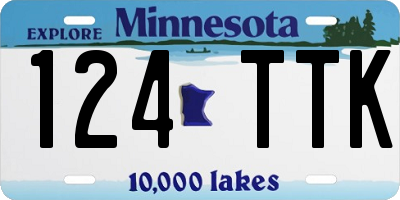 MN license plate 124TTK