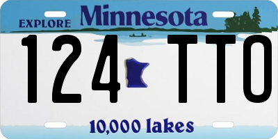 MN license plate 124TTO