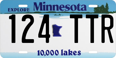 MN license plate 124TTR