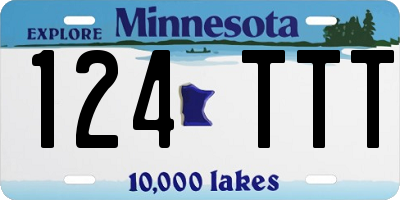 MN license plate 124TTT