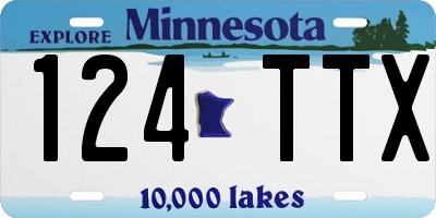 MN license plate 124TTX