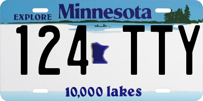 MN license plate 124TTY
