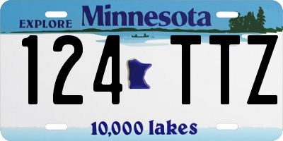 MN license plate 124TTZ