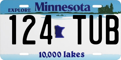 MN license plate 124TUB