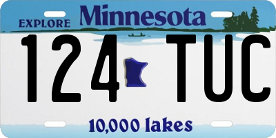 MN license plate 124TUC