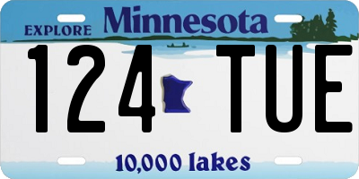 MN license plate 124TUE