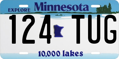 MN license plate 124TUG