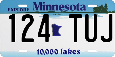 MN license plate 124TUJ