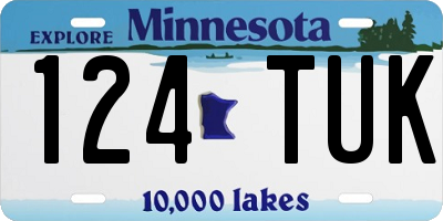 MN license plate 124TUK