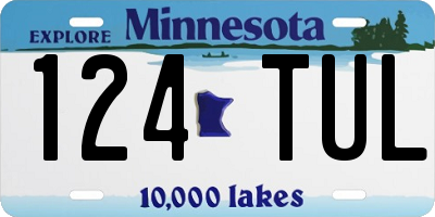 MN license plate 124TUL