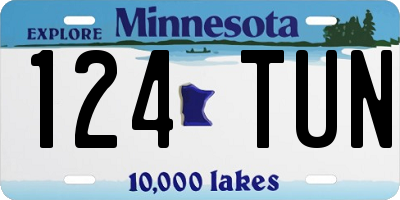 MN license plate 124TUN