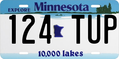 MN license plate 124TUP